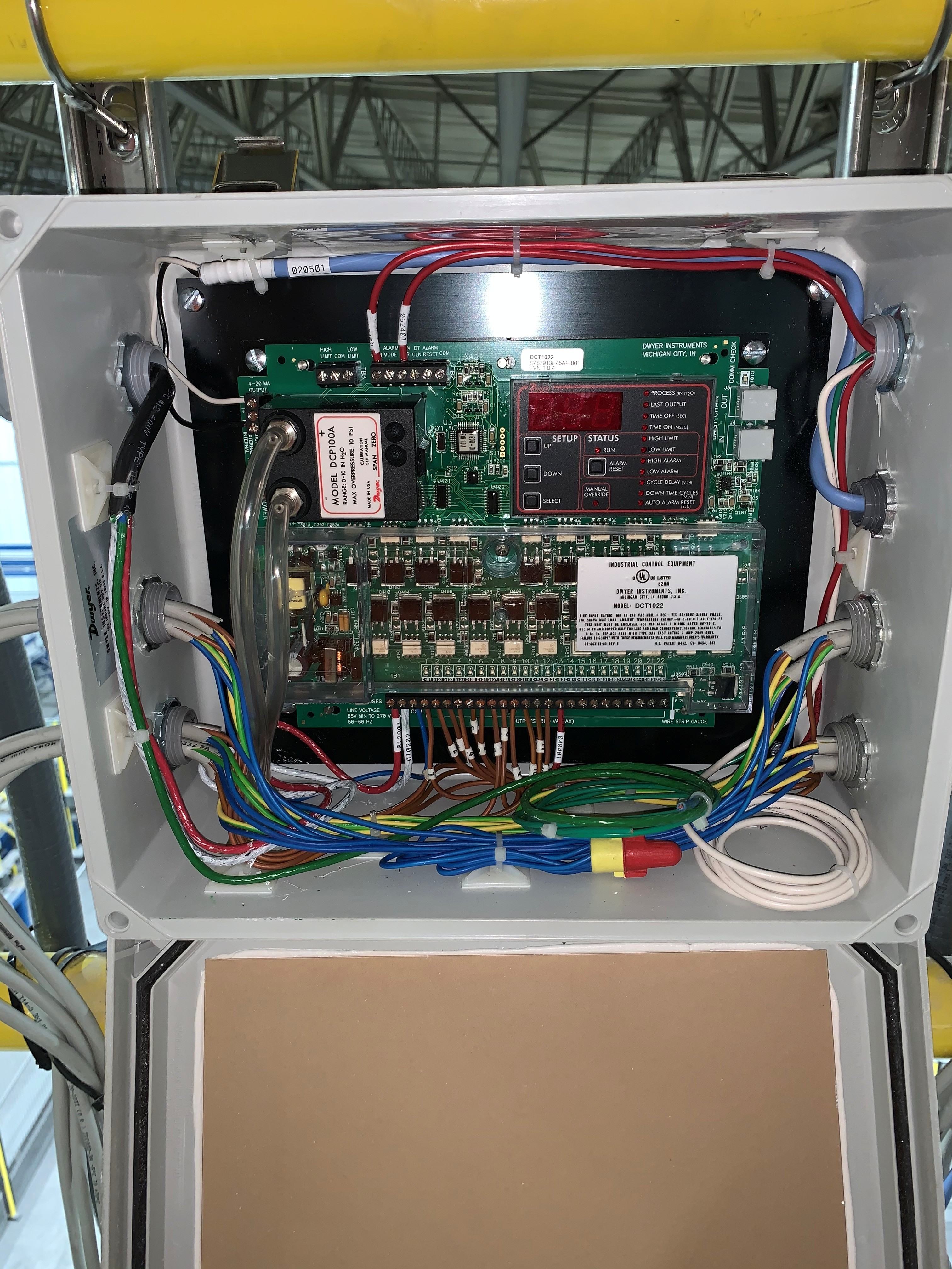 Professional electrical installation showing organized wiring and safety-compliant connections