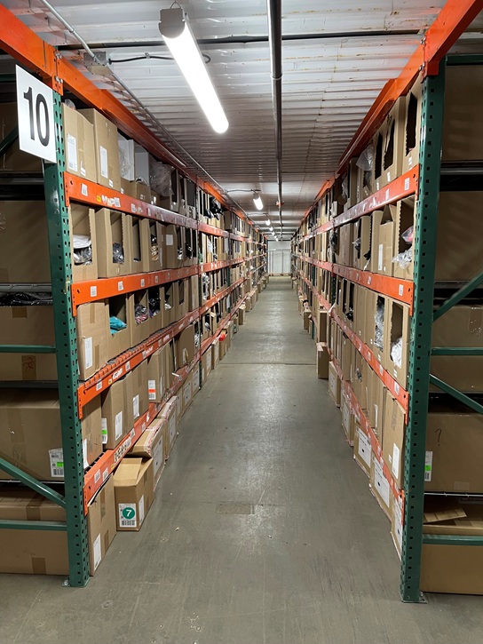 Professional LED lighting installation in commercial space with modern fixtures and even illumination